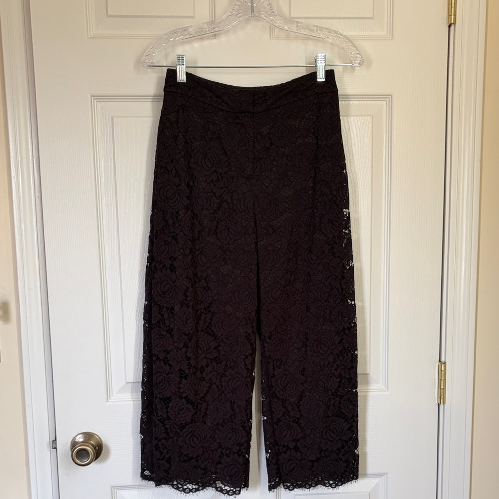 Kate Spade Black Lace Cropped Pants